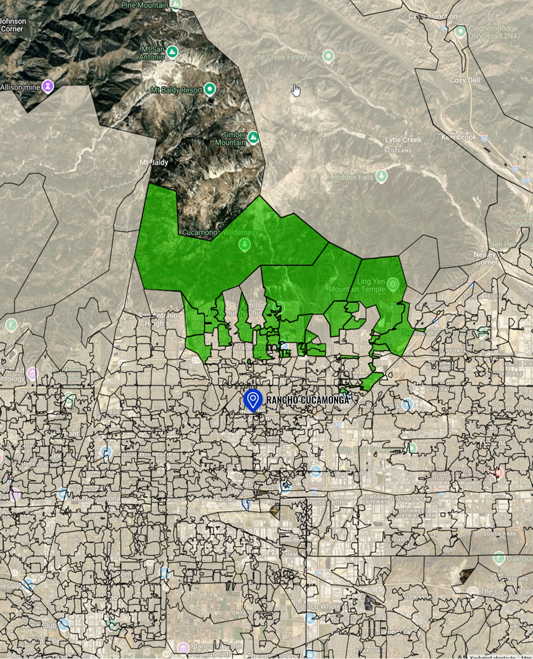 USPS Routes Rancho Cucamonga